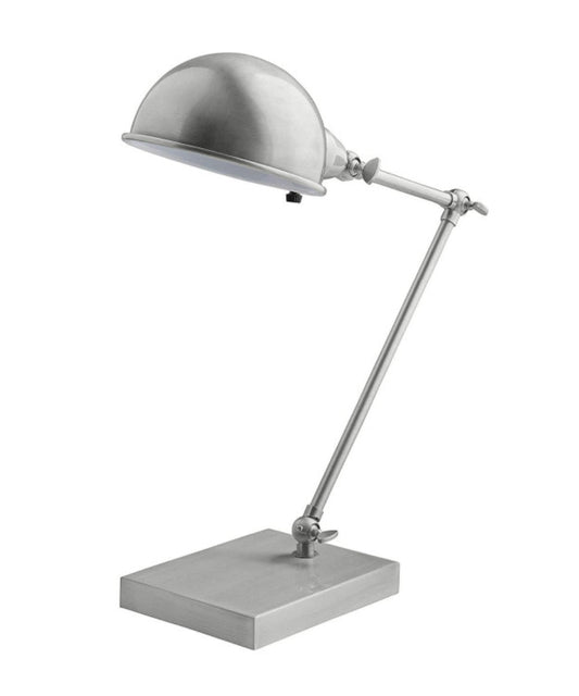 Adesso 21"H Swing Arm LED Desk Lamp Brushed Steel Metal Finish